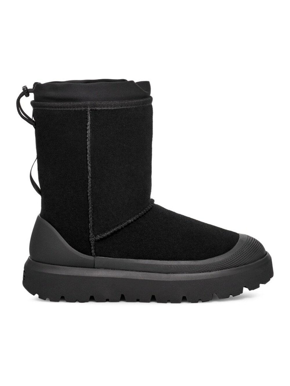 New UGG Classic Short Weather Hybrid Boot Black Suede Sz 9
